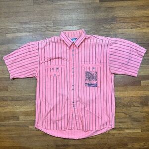 Vintage Bugle Boy Striped Button Up Shirt